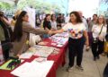 Clara Brugada en la Plaza de Tlaxcoaque. Entrega de apoyos a Juventudes por la Transformación en la CDMX.