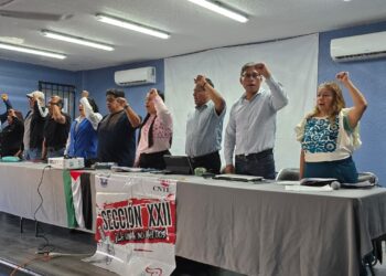 Los secretarios generales de la CNTE, encabezaron la Asamblea Nacional Representativa de este 25 de octubre, en donde acordaron el paro de 48 horas por mayor presupuesto para la educación pública y hablaron del boicot a la copia mundial de fútbol 2026, si no hay solución a sus demandas