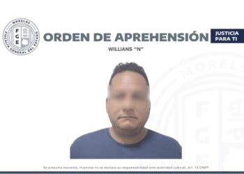 Willians N, detenido en Morelos. AMEXI Foto FGE Morelos