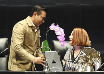 Presidenta del Senado interrumpe la sesión para felicitar a López Obrador por su cumpleaños