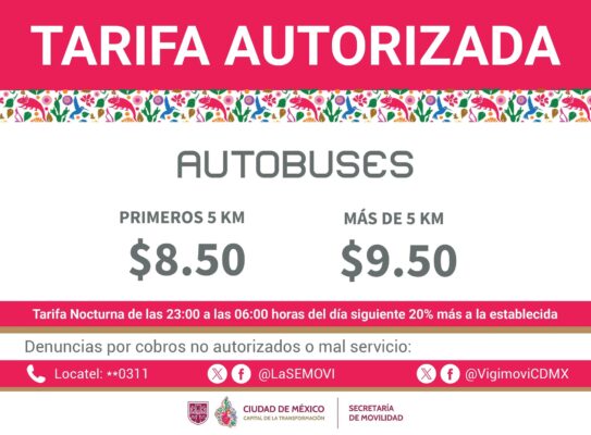 Ciudad de México, 1 de noviembre, 2025. Anuncia SEMOVI ajuste a tarifa del transporte público en CDMX. AMEXI / FOTO: SEMOVI