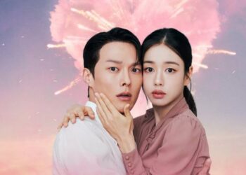 Pareja protagonista de Beso Dinamita en una escena romántica del K-drama.