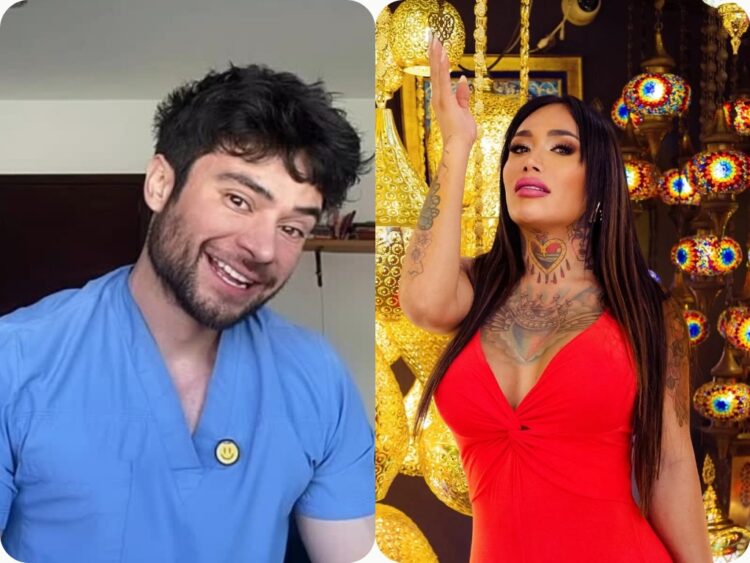 Karina Torres y el Dr. Miguel Padilla posan juntos tras el beso que se volvió viral entre los influencers mexicanos.