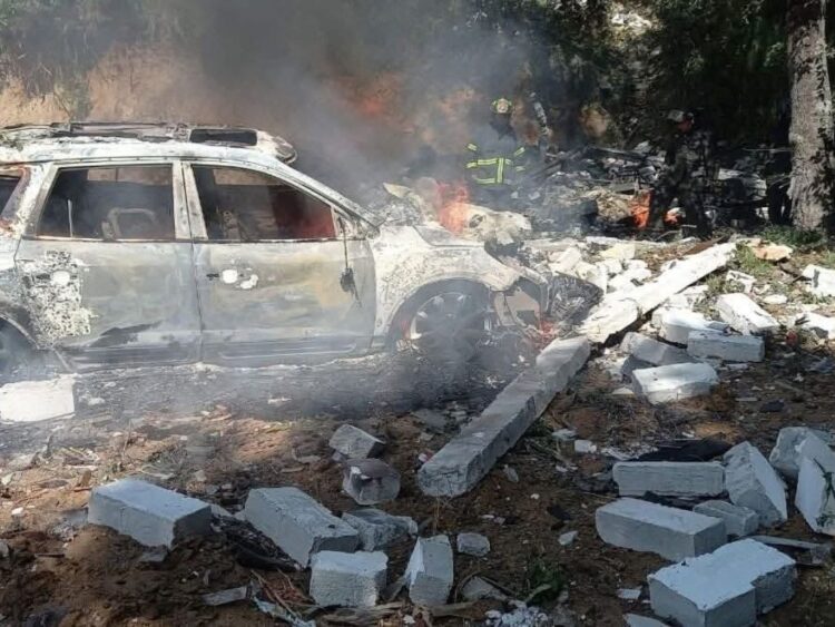 Explosión en polvorín clandestino de Huixquilucan deja un muerto y cinco heridos. AMEXI Foto Especial