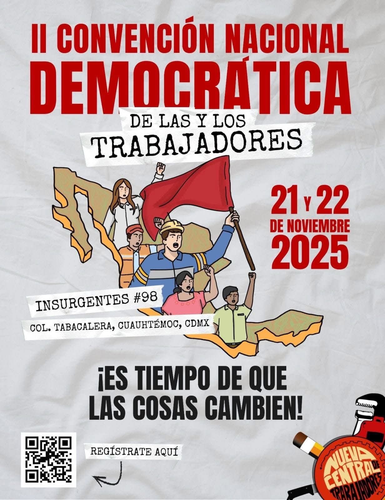 El SME y la NCT convocan a los sindicatos democráticos a participar en la Convención Nacional de las y los Trabajadores