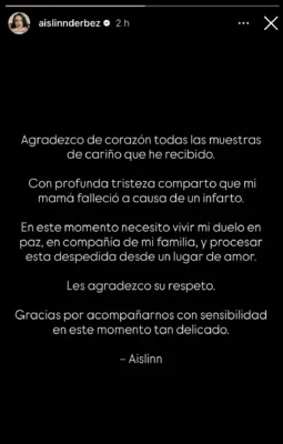 Mensaje de Aislinn Derbez 