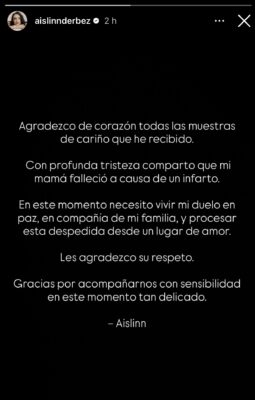 Mensaje de Aislinn Derbez 