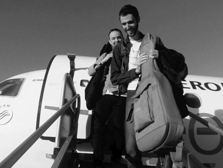 Ismael Torres llegando a tierras mexicanas. /AMEXI