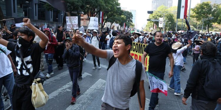 Marcha Generación Z del 20 de noviembre de 2025. AMEXI Foto Benjamín Flores