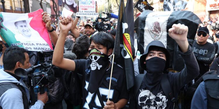 Marcha Generación Z del 20 de noviembre de 2025. AMEXI Foto Benjamín Flores