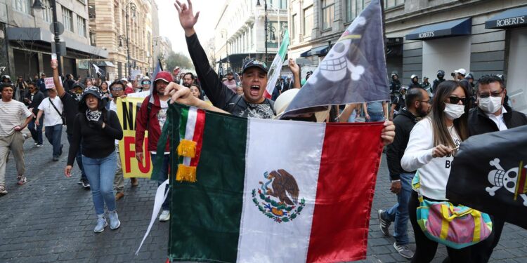 Marcha Generación Z del 20 de noviembre de 2025. AMEXI/Foto: Benjamín Flores