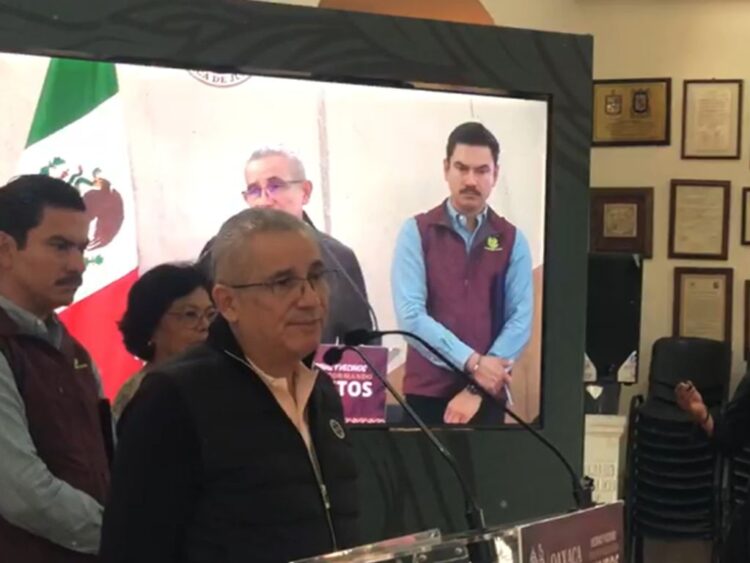 Noé Jara, secretario de Gobierno y Territorio de Oaxaca. AMEXI Foto Captura de video