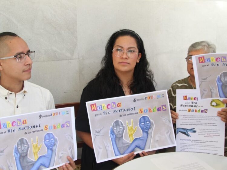 Personas sordas marcharán el 28 de noviembre en Veracruz. AMEXI Foto Especial
