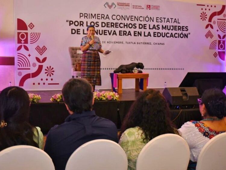 Rigoberta Menchú. Mujeres indígenas deben ser protagonistas en la educación. AMEXI