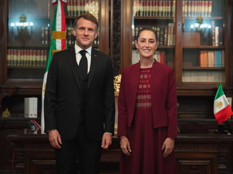 Sheinbaum recibe a Emmanuel Macron