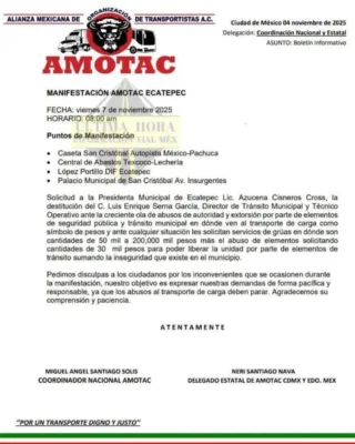 transportistas de AMOTAC