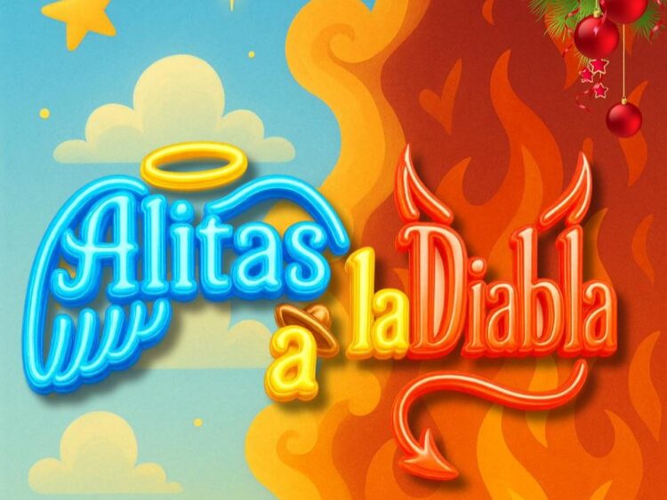 Cartel oficial de la pastorela Alitas a la Diabla, producción de Xpresión Centro de Capacitación Artística.