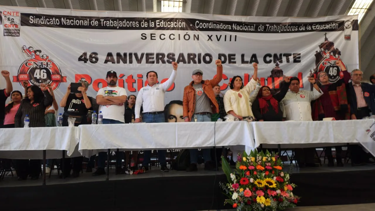 CNTE celebra su 46 aniversario con llamado a huelga nacional en 2026