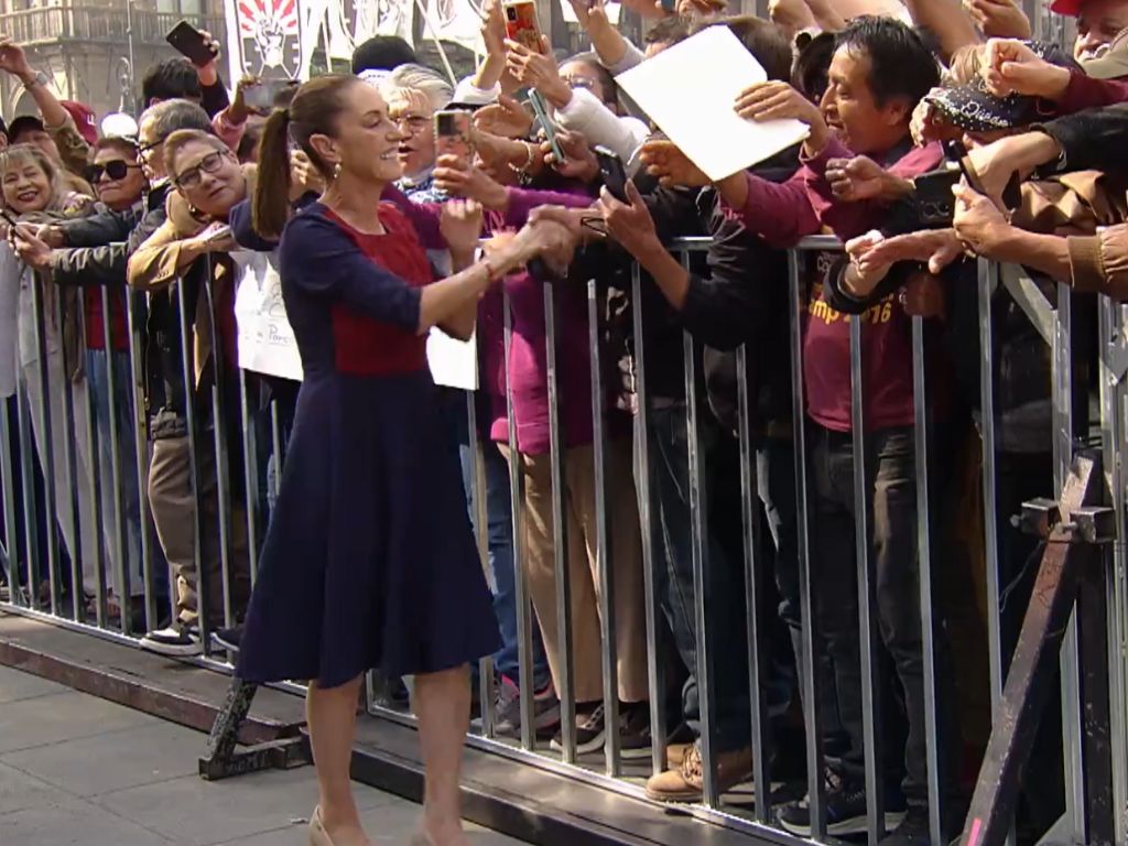 Claudia Sheinbaum. Festejo por los siete años de la 4t en el Zócalo. 6 de diciembre de 2025. AMEXI foto Captura de video