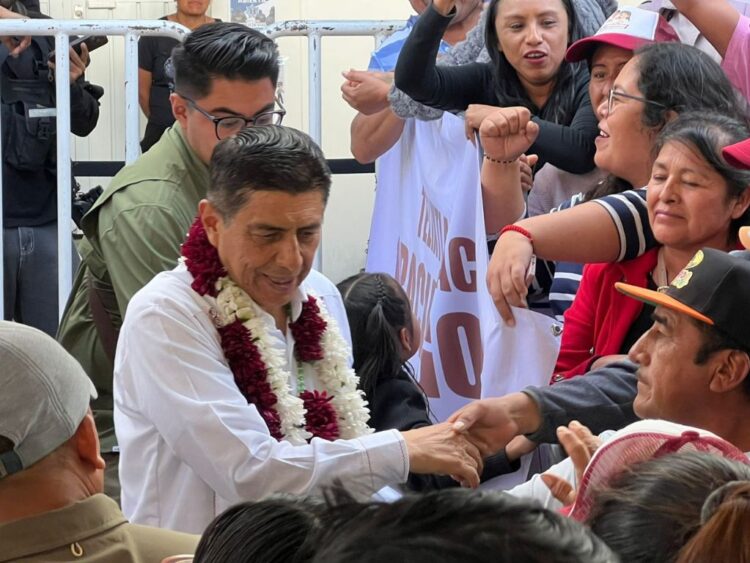 Desde la Mixteca, Salomón Jara destaca el fin de gobiernos corruptos
