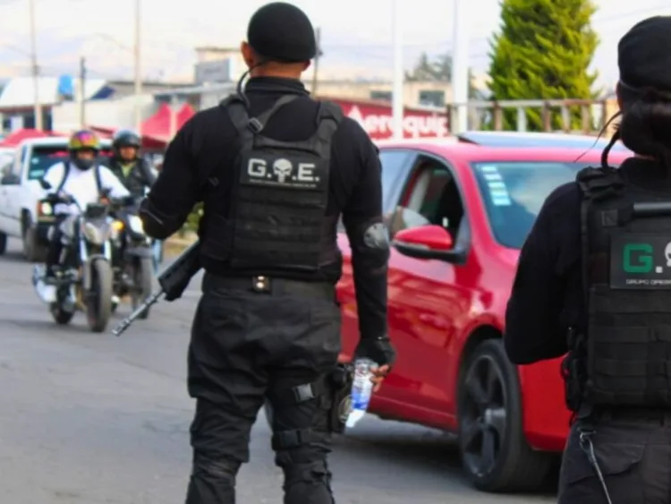 Elementos de la Policía Municipal de Ixtapaluca en el Operativo Peregrino. AMEXI Foto Fb Policía Municipal de Ixtapaluca