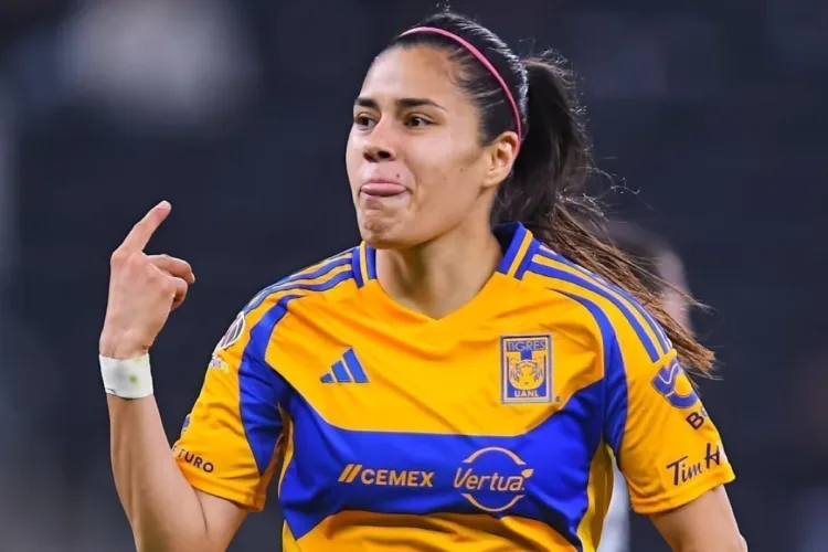 Su gol, es el mejor del mundo. AMEXI/Foto/Archivo@TigresFemenil