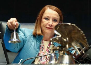 Laura Itzel Castillo, presidenta del Senado. Quedó aprobada en fast track la Nueva Ley General de Aguas. AMEXI