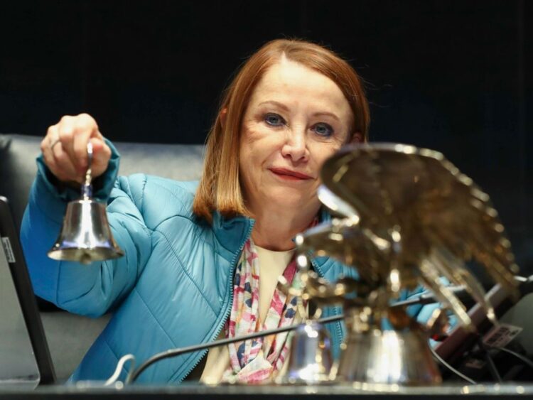 Laura Itzel Castillo, presidenta del Senado. Quedó aprobada en fast track la Nueva Ley General de Aguas. AMEXI
