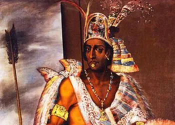 Ilustración del emperador Moctezuma, símbolo de la “venganza de Moctezuma” que afecta a artistas en México.