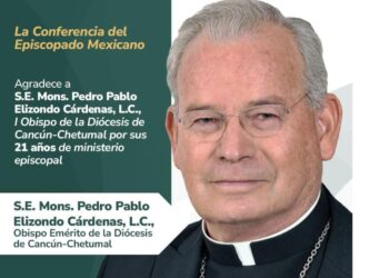 Pedro Pablo Elizondo Cárdenas, obispo de Cancún. Foto CEM