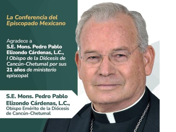 Pedro Pablo Elizondo Cárdenas, obispo de Cancún. Foto CEM