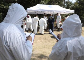 23 individuos recuperados Plan de Recuperaciones Controladas en las fosas comunes del Panteón Civil Dolores. AMEXI Foto cortesía FGJCDMX