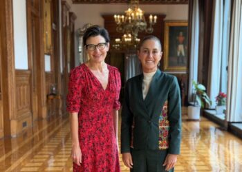Claudia Sheinbaum se reúne con Jane Fraser, directora ejecutiva de Citi, en Palacio Nacional