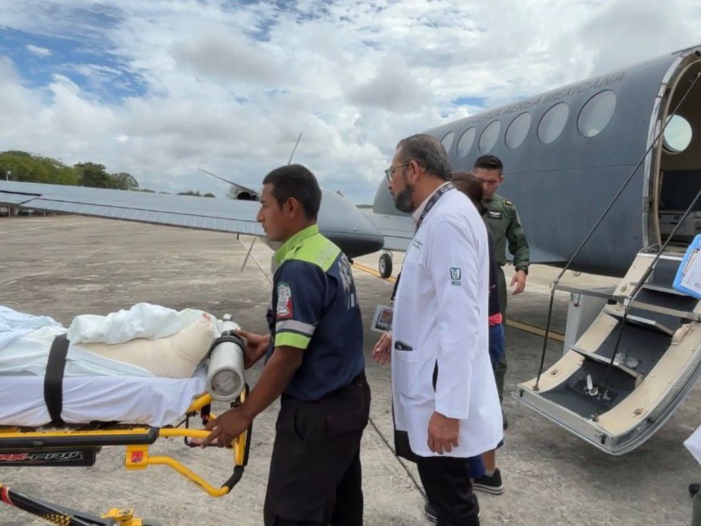 heridos del Tren Interoceánico siguen hospitalizados; el IMSS reporta un traslado aéreo a Mérida