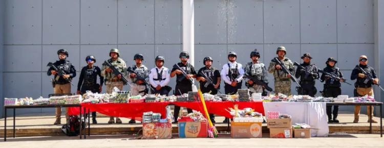 Incautan pirotecnia china ilegal en Oaxaca