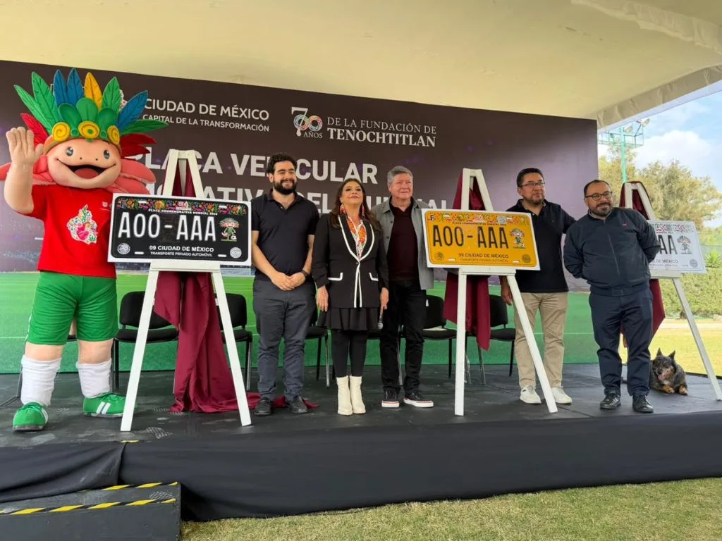 placa conmemorativa del mundial 2026