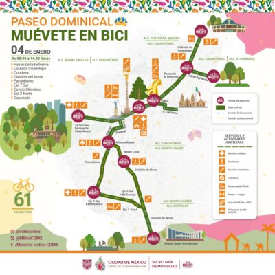 Primer "Muévete en Bici" 2026: recorrido de 61 km para iniciar el año