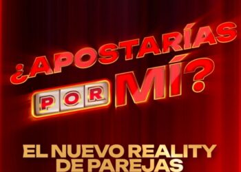 Logo oficial del reality ¿Apostarías por mí?, programa de estreno en vivo en 2026.