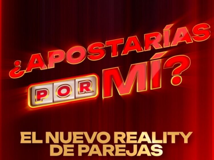 Logo oficial del reality ¿Apostarías por mí?, programa de estreno en vivo en 2026.