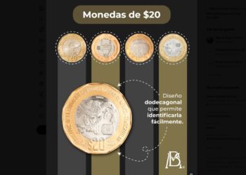 Renuevan las monedas de 10 y 20 pesos; estas son sus características
