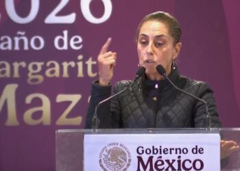 Claudia Sheinbaum, presidenta de México, en Reynosa, Tamaulipas. México, país soberano.