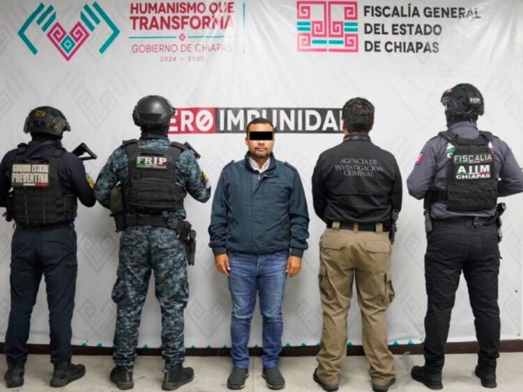 Detención del presidente municipal de Cintalapa, Ernesto Cruz Díaz. AMEXI