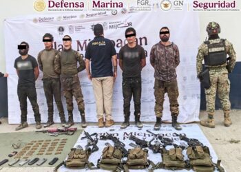 Detenidos en los operativos federales en Michoacán. AMEXI