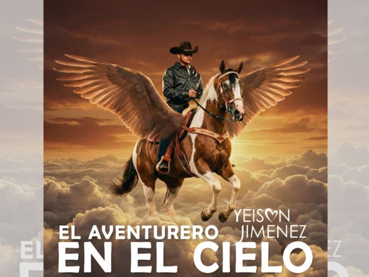 Cantantes de música popular colombiana vestidos de blanco brindan unidos en la escena final del video homenaje “El Aventurero en el Cielo”, dedicado a Yeison Jiménez.