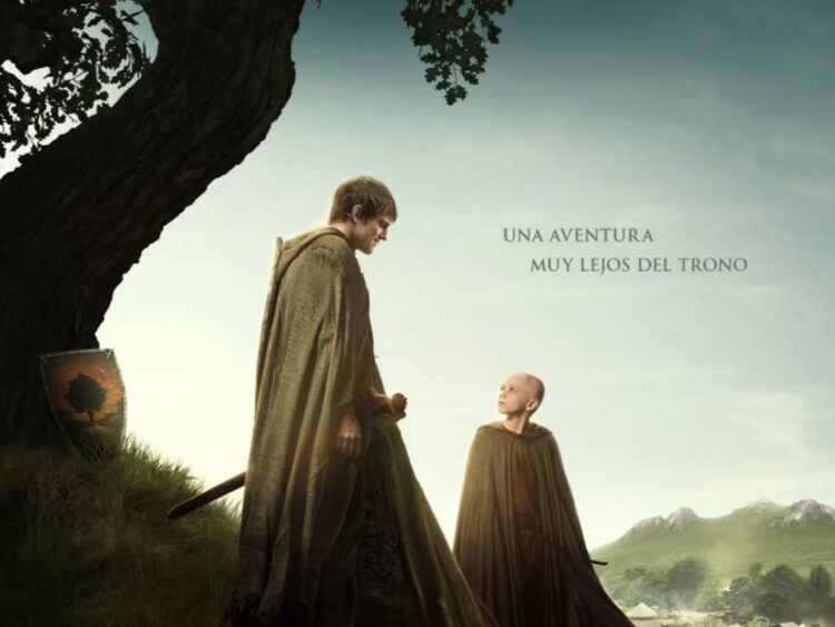 Póster promocional de El Caballero de los Siete Reinos, spin-off de Juego de Tronos, mostrando los protagonistas Dunk y Egg.