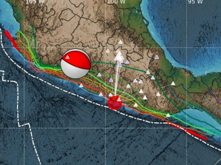 Mapa del Servicio Sismológico Nacional que muestra el epicentro del sismo de 6.5 ocurrido el 2 de enero de 2026 cerca de San Marcos, Guerrero.