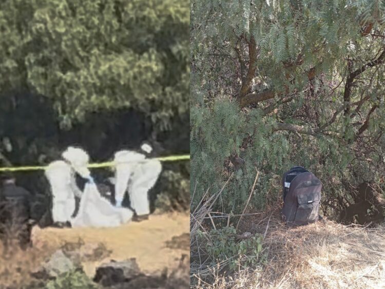 Una cinta de precaución de la policía resguarda una zona boscosa en las cercanías del volcán Xaltepec durante el día. Iztapalapa