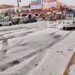 Granizada cubre calles de Teotihuacán, en el Estado de México