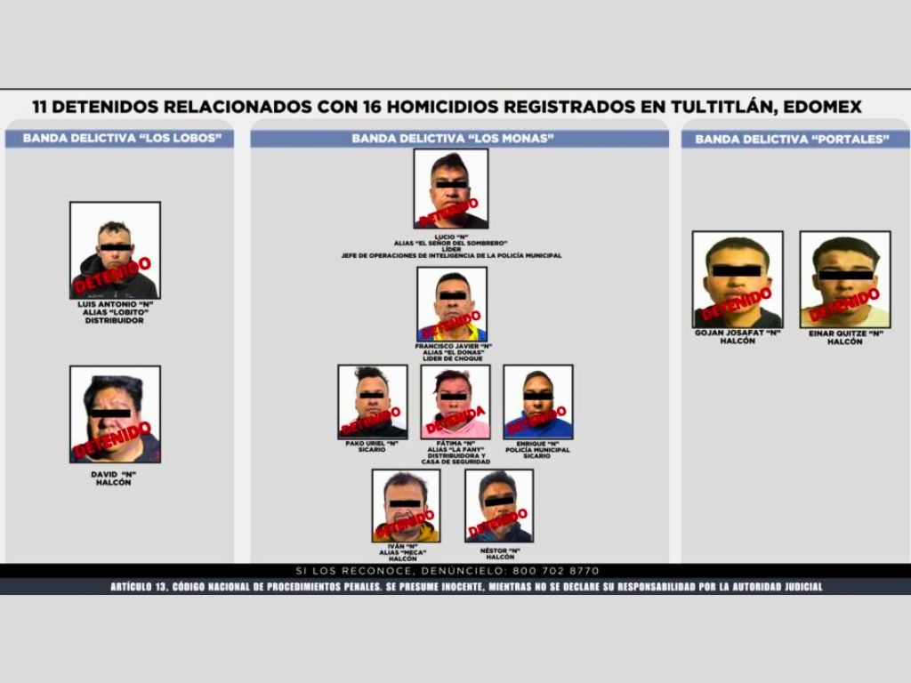 Los detenidos. AMEXI Foto Gabinete de Seguridad