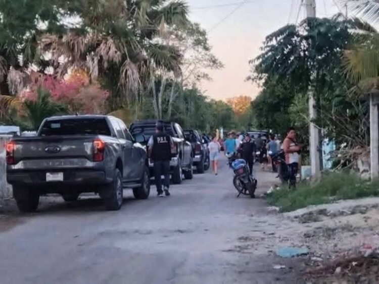 Operativo para detener a los presuntos responsables del triple homicidio en Dzilam González.